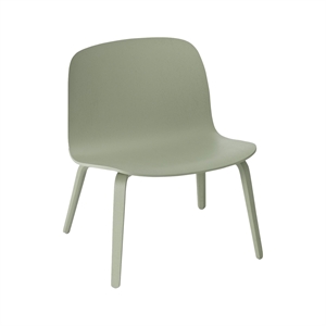 Muuto Visu Fauteuil M. Base En Bois Dusty Vert
