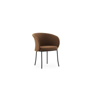 Chaise de Salle à Manger en Tricot Normann Copenhagen Noir/Brandy