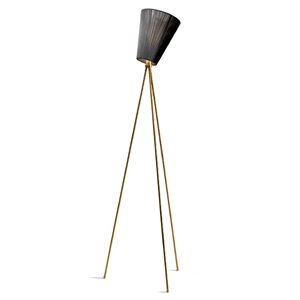 Northern Oslo Wood Lampadaire Pied Or et Abat-jour Au Choix