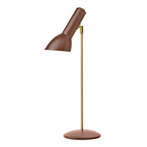CPH Lighting Oblique Lampe à Poser Rouge Brique /Laiton
