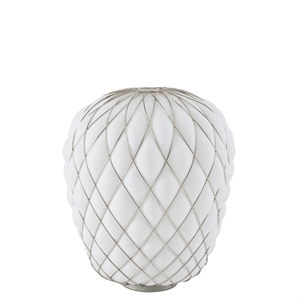 Lampe à Poser FontanaArte Pinecone, Grand , Chrome et Blanc