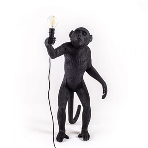 Seletti Monkey Lampe à Poser Debout Singe Noir Extérieur