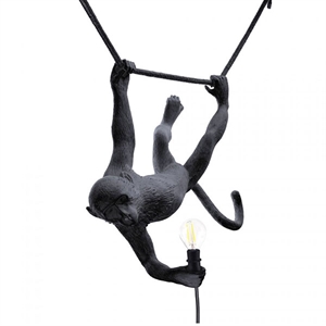 Seletti Monkey Swing Suspension Noir Extérieur