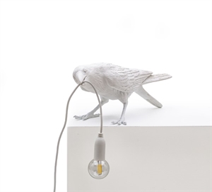 Seletti Bird Playing Lampe à Poser Blanc Extérieur