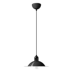 Suspension Stilnovo Lampiatta, Petit , Blanc/ Noir