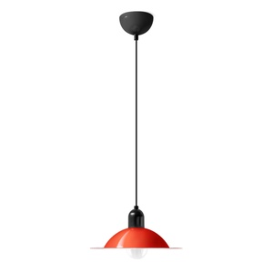 Suspension Stilnovo Lampiatta, Petit , Blanc/corail