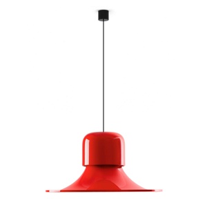 Suspension Stilnovo Campana, Gris Brillant/ Rouge
