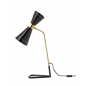 Stilnovo Megafono Lampe à Poser 2 Or/ Noir/Ivoire