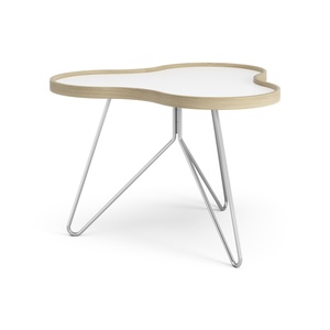 Table basse Swedese Flower 66x62 Blanc/Chêne/ Chrome