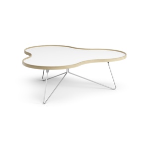 Table basse Swedese Flower 114x107 Blanc/Chêne/ Chrome