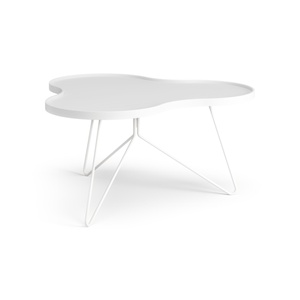 Table basse Swedese Flower Mono 90x84 Blanc