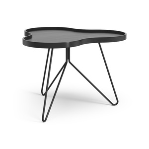 Table basse monobloc Swedese Flower 66x62 Noir