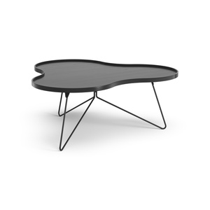 Table basse monobloc Swedese Flower 114 x 107 cm , Noir