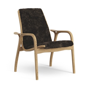 Fauteuil suédois en stratifié Chêne huilé/Espresso/Peau de mouton