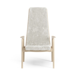 Swedese Lamino Fauteuil Haut Hêtre Laqué/Off White/Peau de Mouton