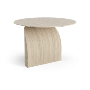 Table basse suédoise Savoa Ø64 en chêne Blanc