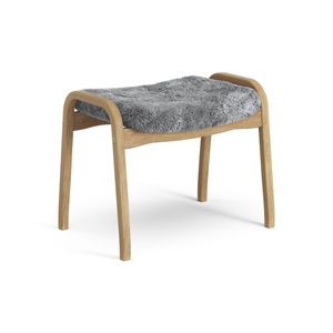 Repose-pieds suédois Lamino Chêne huilé/Gris scandinave/Peau de mouton