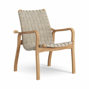 Fauteuil bas Swedese Primo en chêne huilé/naturel
