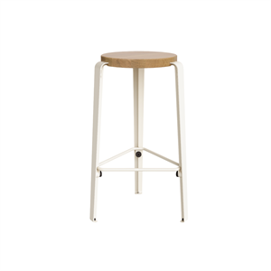 Tabouret TipToe MI LOU Chêne/Blanc Crème