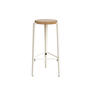 Tabouret TipToe BIG LOU Chêne/Blanc Crème