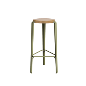 Tabouret TipToe BIG LOU Chêne/Vert Kaki