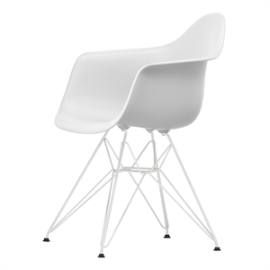 Vitra Eames Plastic DAR Dining Chair RE Coton Blanc/ Blanc