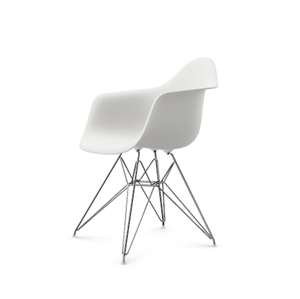 Vitra Eames Plastic DAR Chaise de Salle à Manger Blanc/ Chrome