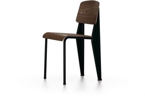 Vitra Standard Dining Chair Noir Profond/Chêne Foncé