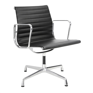 Vitra Aluminium EA 108 Chaise de Bureau Pivotante Noir/Corme