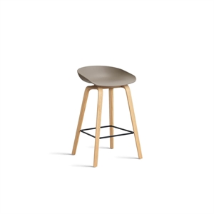 Tabouret de Bar HAY AAS38 H65 Blanc/Kaki
