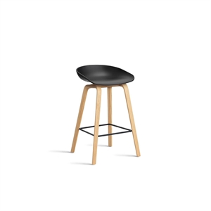 Tabouret de Bar HAY AAS32 H65 Chêne/Acier/ Noir