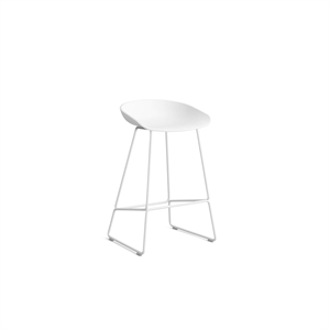 Tabouret de bar HAY AAS38 H65 Acier Blanc/Blanc