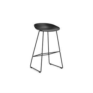 Tabouret de Bar HAY AAS38 H75 Acier Noir/Noir