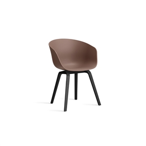 Chaise de salle à manger HAY AAC22 Noir/brique douce