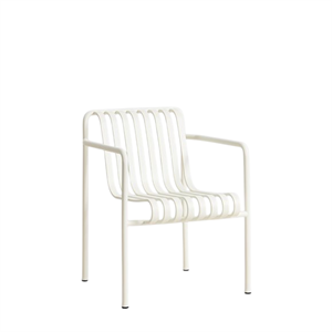 Chaise de Salle à Manger HAY Palissade avec Accoudoirs, Blanc Crème