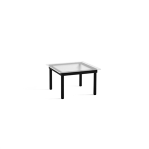 HAY Table Basse Kofi 36x60x60 Chêne Noir/Transparent Rainuré Transparent