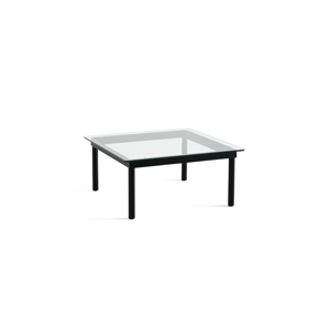 HAY Table Basse Kofi 36x80x80 Chêne Noir/Transparent