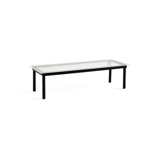 HAY Table Basse Kofi 36x50x140 Chêne Noir/Transparent Rainuré Transparent