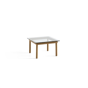 HAY Table Basse Kofi 36x60x60 Chêne/verre Transparent