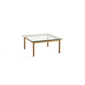 HAY Kofi Table Basse 36x80x80 Chêne/Verre Transparent