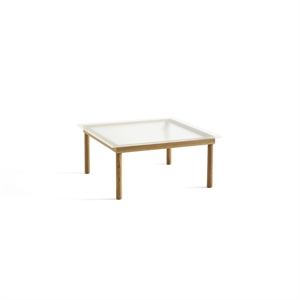 HAY Table Basse Kofi 36x80x80 Chêne/Verre Rainuré Transparent