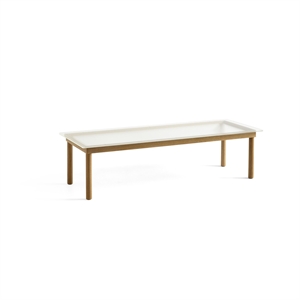 HAY Table Basse Kofi 36x50x140 Chêne/Verre Rainuré Transparent