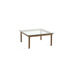 HAY Table Basse Kofi 36x80x80 Noyer/ Transparent Transparent