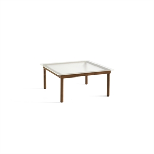 HAY Table Basse Kofi 36x80x80 Noyer/ Transparent Rainuré Transparent