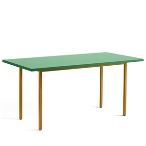 HAY Table de Salle à Manger Bicolore L160 Ocre/Vert Vert Menthe