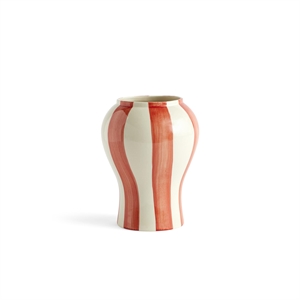 HAY Sobremesa Stripe Vase Petit Rouge
