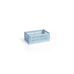 Petit boîte de rangement HAY Colour Crate Bleu clair