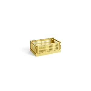 Petit Boîte de Rangement HAY Colour Crate Jaune Poussiéreux