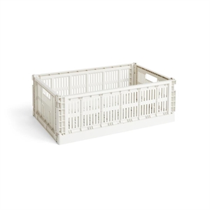 Grand Boîte de Rangement HAY Colour Crate, Blanc Cassé