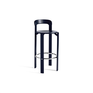 Tabouret de Bar HAY Rey H75 Bleu Profond